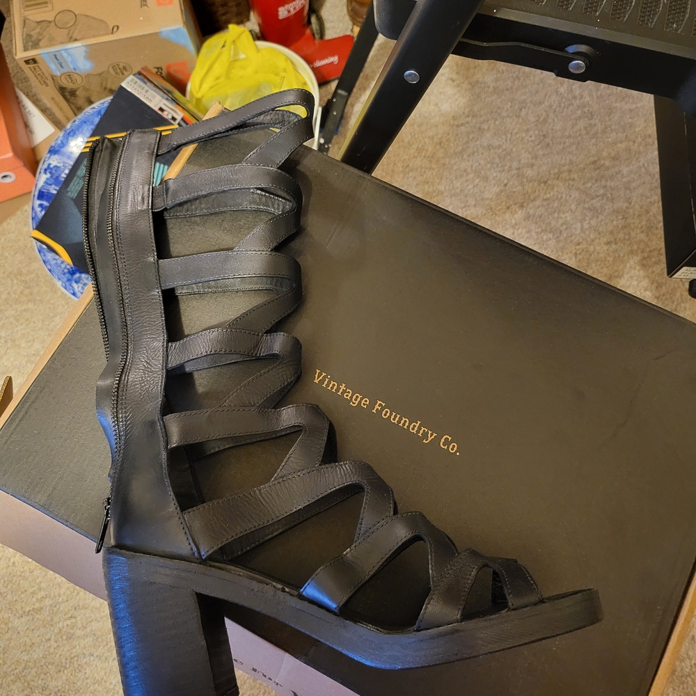 Vintage Foundry Co. Black Heeled Boots